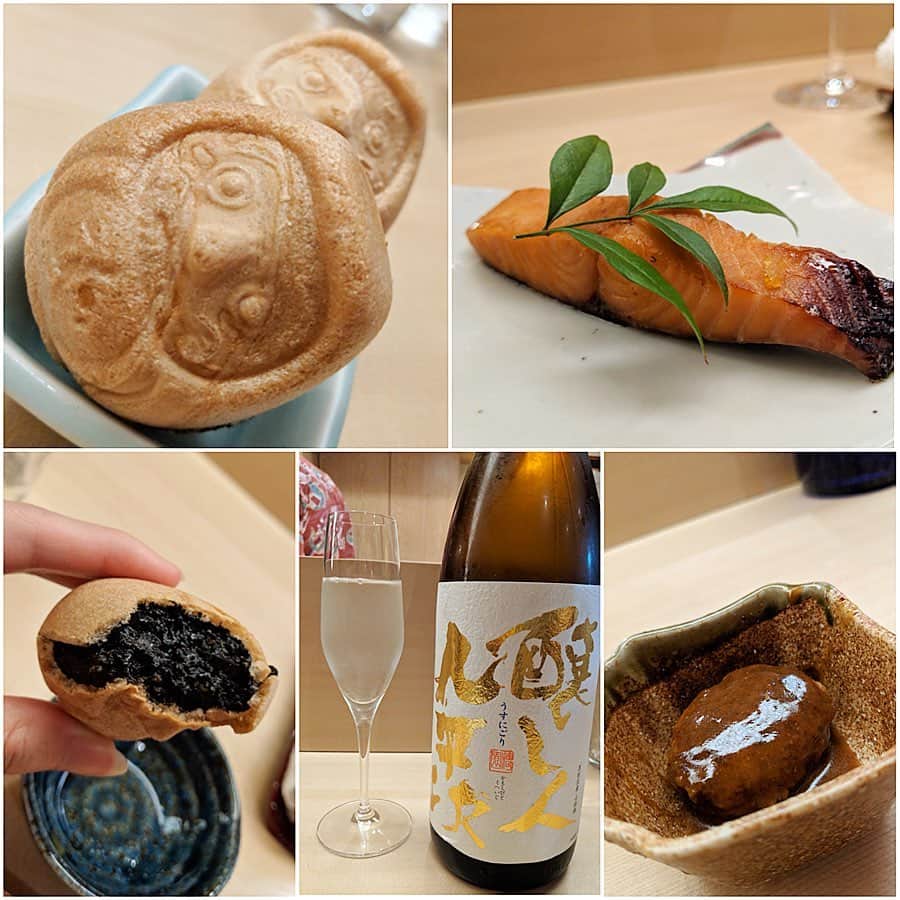 大見さなえさんのインスタグラム写真 - (大見さなえInstagram)「銀座でおつまみ、握り10貫 日本酒飲み放題で1万円のお鮨屋さん😳🍣 銀座『羽田市場 GINZA SEVEN』 ・ 日本では錦江湾しか獲れない、 幻のナミクダヒゲエビも出てきた😍🦐 ・ イカスミの入った最中や、握りは赤酢☺️🌸🌸 日本酒でちびちびやるのがいいです🍶 ・ #pixelで撮影 #お鮨 #鮨 #お寿司 #おすし #すし #sushi #japanesefood #握り #ネタ #銀座グルメ #東京グルメ #羽田市場銀座セブン #めぐログ_銀座」5月11日 11時23分 - tabe_megumi