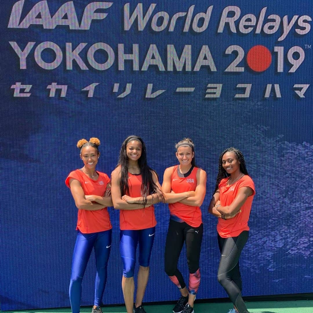 Shania COLLINSさんのインスタグラム写真 - (Shania COLLINSInstagram)「First day of #IAAFWorldRelays here in Japan 🇯🇵 • • Good Luck to all of Team USA competing today. We’ll be competing in the 4x2 tomorrow 😊」5月11日 12時50分 - collins_shania