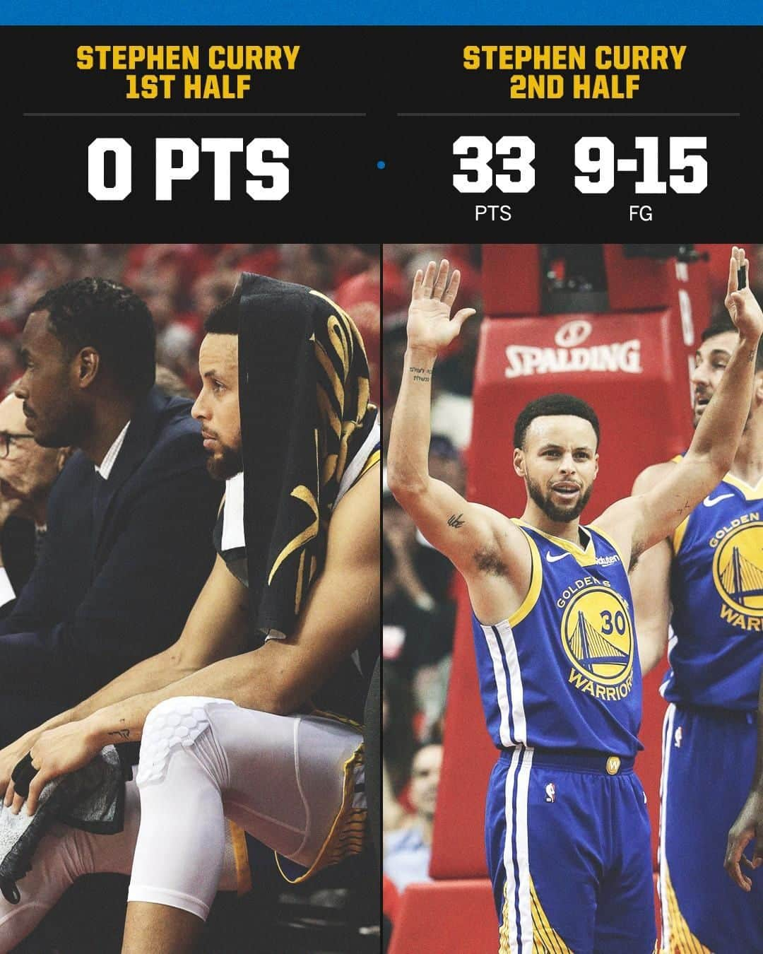 スポーツセンターさんのインスタグラム写真 - (スポーツセンターInstagram)「It was a tale of two Stephs in Game 6.」5月11日 12時55分 - sportscenter