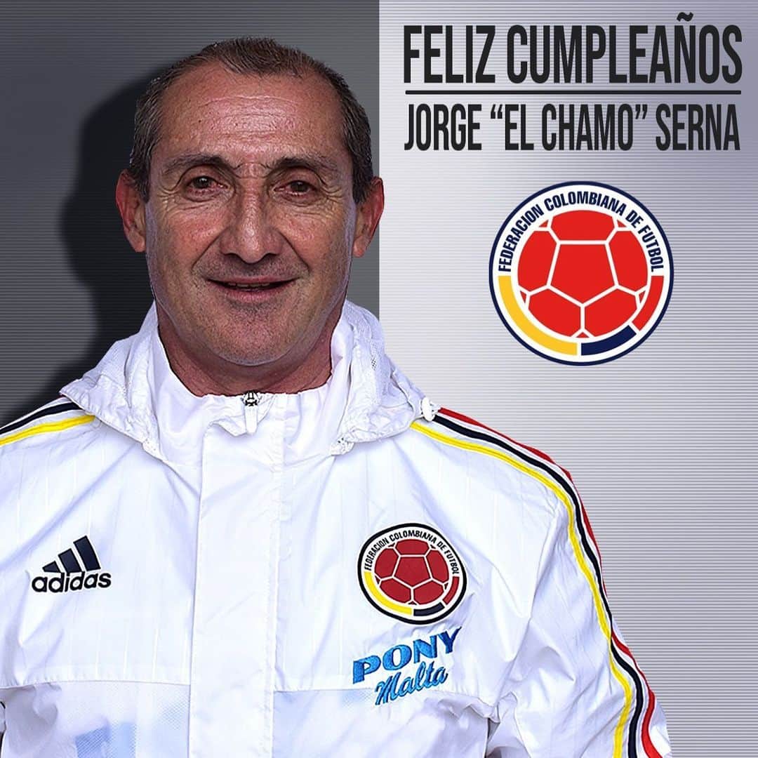 サッカー コロンビア代表チームのインスタグラム：「Feliz cumpleaños para Jorge “El Chamo” Serna, director técnico de nuestra Selección Colombia Masculina Sub-15. ¡Que sean muchos más! 🎂⚽️」