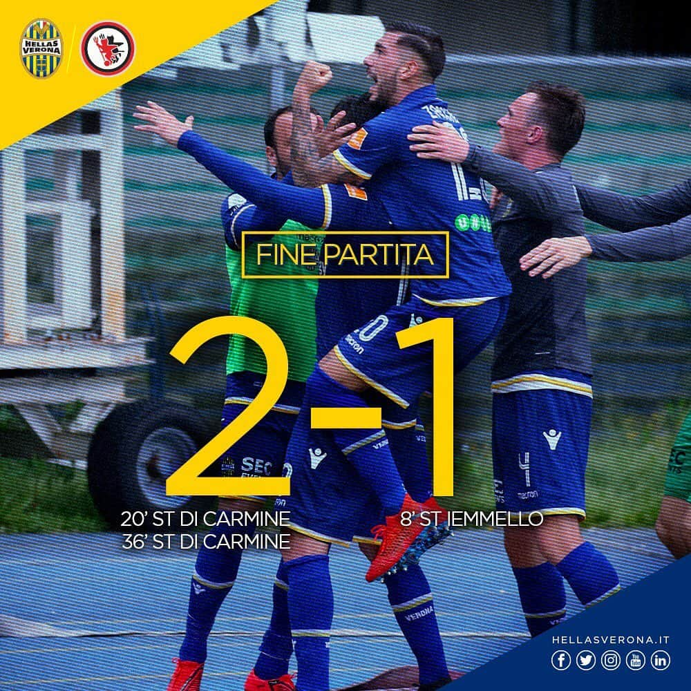 エラス・ヴェローナFCさんのインスタグラム写真 - (エラス・ヴェローナFCInstagram)「🔴 #VeronaFoggia 2-1 49' st TRE PUNTI CHE VALGONO I PLAYOFF!!! FORZA HELLAS!!!」5月12日 0時00分 - hellasveronafc