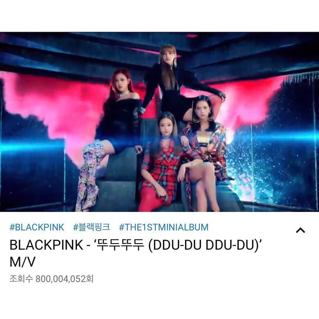 BLACKPINKさんのインスタグラム写真 - (BLACKPINKInstagram)「#BLACKPINK #블랙핑크 #DDU_DU_DDU_DU #뚜두뚜두 #MV #800MILLION #YOUTUBE #YG」5月11日 16時25分 - blackpinkofficial