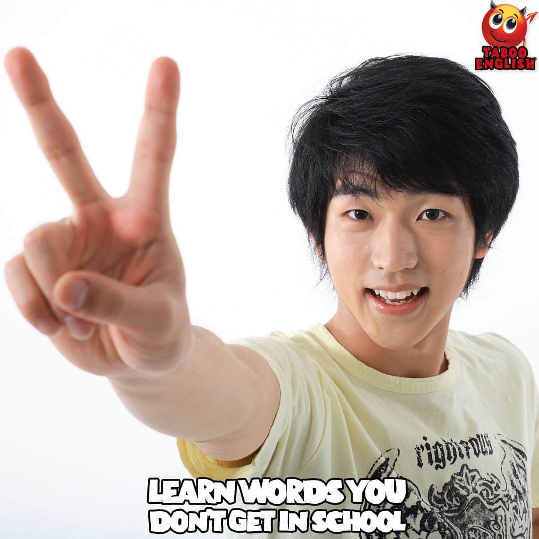Taboo English®のインスタグラム：「Polite Asian boy tells how many times he’s had sex in his life. • • • • #tabooenglish #peace #sextwice  #englishlanguage #englishlearning #learningbadwords #funinenglish #japan #korea #china #esl #englishvocabulary」