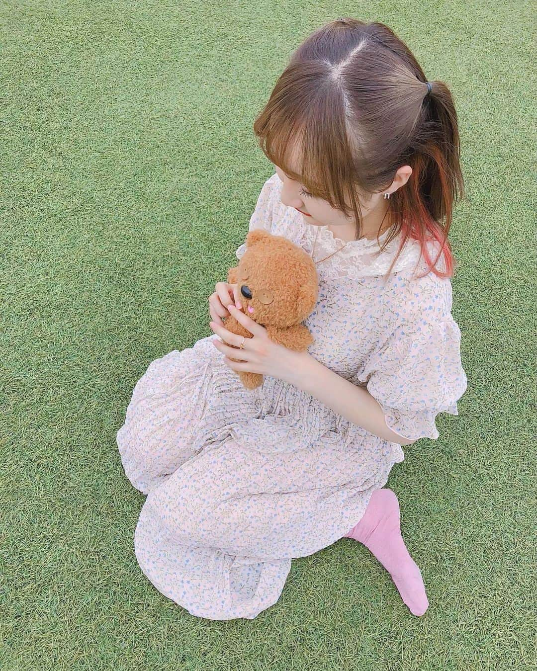 星野麻里愛さんのインスタグラム写真 - (星野麻里愛Instagram)「くまてぃん🐻 #ユニバコーデ #ユニバーサルスタジオジャパン #ティム #ゆにば #USJ #usj #ハーフツイン #ついんてーる #インナーカラーピンク #niceclaup #ロングワンピ」5月11日 17時09分 - maria.pink28