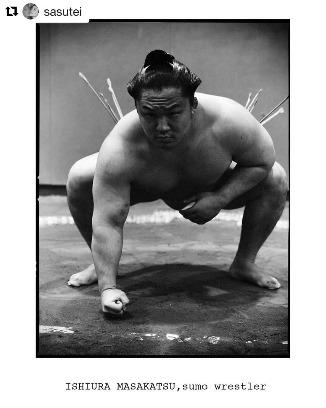 のインスタグラム：「#Repost @sasutei with @get_repost ・・・ unkindness. ５月場所ファイト！ #ishiuramasakatsu  #sumo」