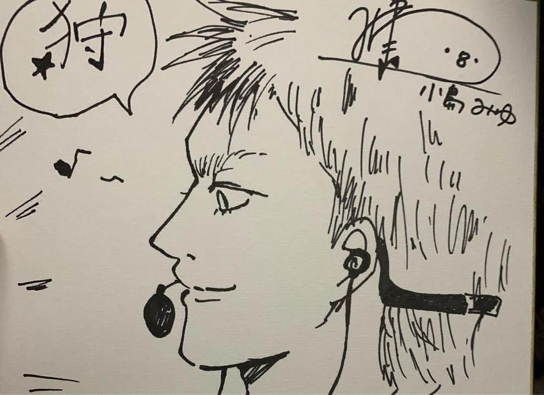 狩野英孝さんのインスタグラム写真 - (狩野英孝Instagram)「小島みゆちゃんとロケ。僕の横顔のイラスト描いてもらいました。。 ありがとう〜」5月11日 19時10分 - kano9x