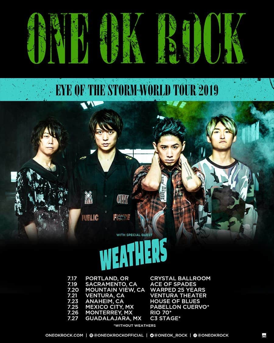 ONE OK ROCKさんのインスタグラム写真 - (ONE OK ROCKInstagram)「Tickets are on sale now!! http://www.oneokrock.com/en/tour/ #oneokrock」5月11日 19時27分 - oneokrockofficial