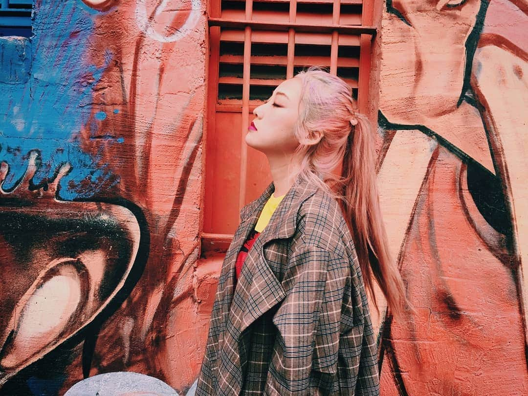 小林レイミさんのインスタグラム写真 - (小林レイミInstagram)「🦞🎟🧠💐💫 #makeup #pinkhair #fashionlook #wallart #pink #world #pinkfashion #streetsnap #melbourne #l4l #fitgirl #training #traveling #travelphotos #お散歩 #同化 #ピンクヘア #海外生活」5月11日 19時57分 - _reimi._____