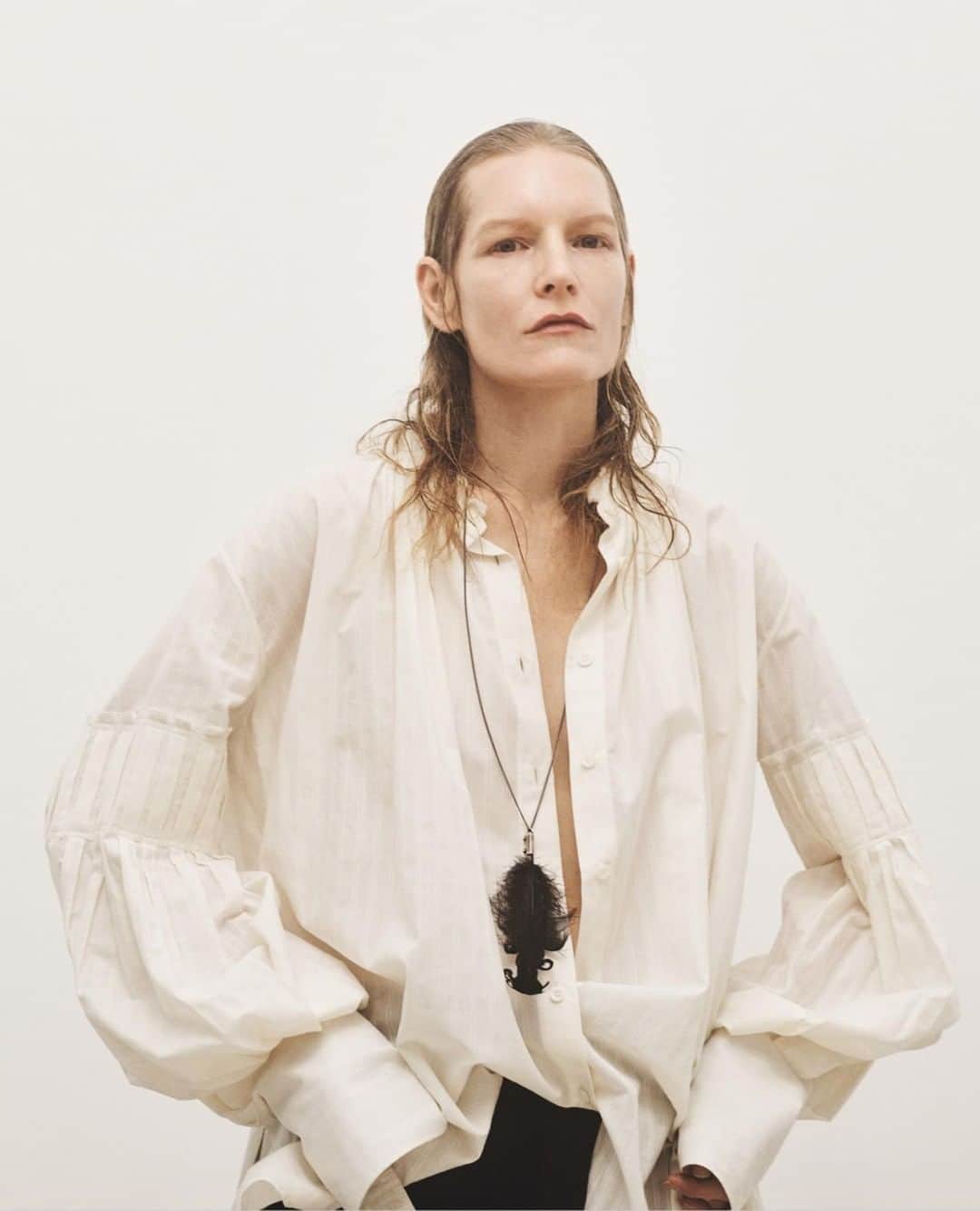 Dazed Magazineさんのインスタグラム写真 - (Dazed MagazineInstagram)「🕊THE MEANING OF CULT: KIRSTEN OWEN BY CASPER SEJERSEN 🕊⠀ ⠀ Be sure to catch the photographer and Dazed contributor @caspersejersenstudio’s new show at @cobgallery until 15 June. ⠀ ⠀ Photography @caspersejersenstudio⁣⠀ Styling @robbiespencer⁣⠀ Hair @anthonyturnerhair⁣⠀ Make-up @gemmasmithedhouse⁣⠀ Casting @noah_shelley_casting⁣⠀ ⠀ #KirstenOwen wears all clothes and accessories @anndemeulemeester_official ⁣⠀ ⁣⠀ Taken from the spring/summer 2019 #TheMeaningOfCult issue of #Dazed ⁣⠀」5月11日 20時17分 - dazed