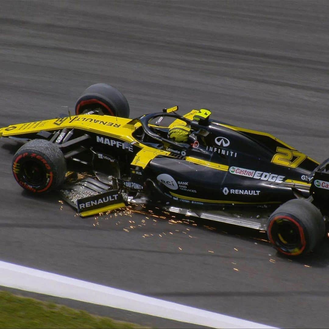 F1さんのインスタグラム写真 - (F1Instagram)「Brilliant job by Renault to get the Hulk back out after this - but he’s out in Q1 ☹️ . #F1 #Formula1 #Hulkenberg #Renault #SpanishGP」5月11日 22時25分 - f1