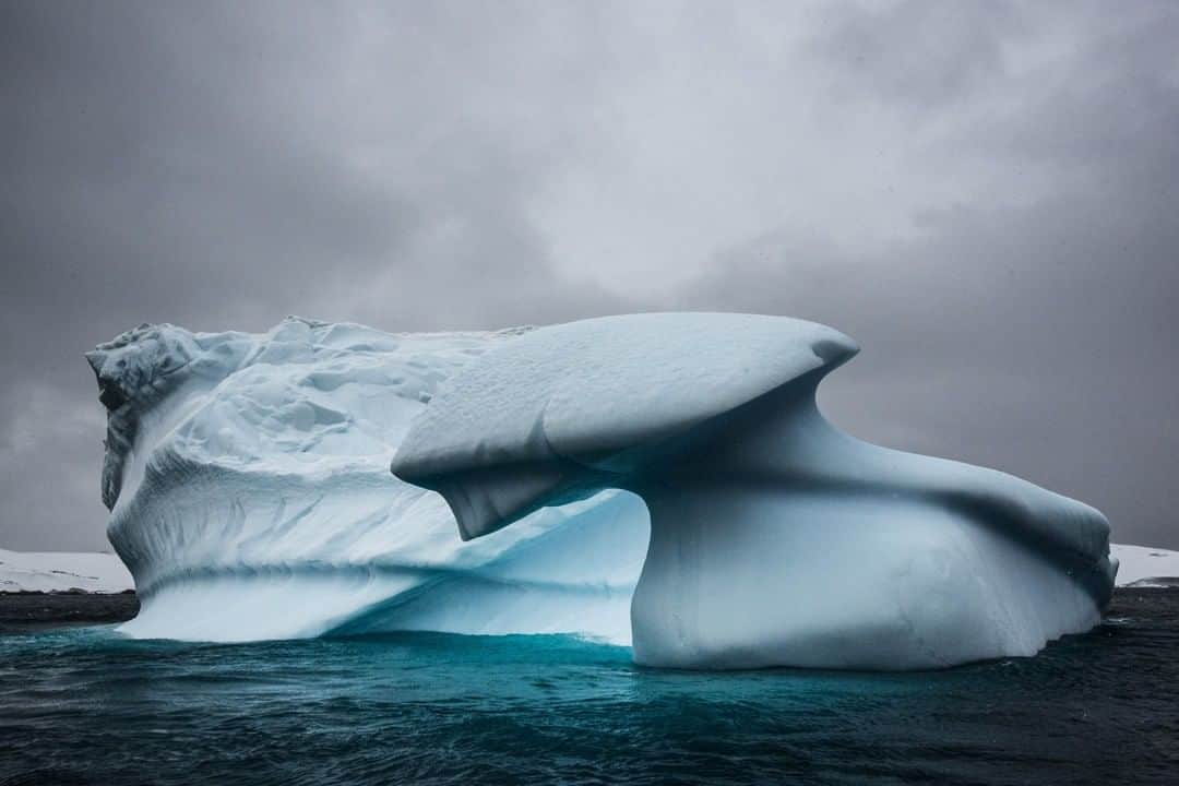 National Geographic Travelさんのインスタグラム写真 - (National Geographic TravelInstagram)「Photo by @CristinaMittermeier | One of nature’s greatest canvases is the ice that surrounds all of Antarctica. Who knows where this iceberg started its journey along the edge of the continent. Its shape reveals a story of the past; told by the beautiful patterns and grooves in the ice which were shaped by the constant pounding of the waves, wind and tide.  #FollowMe at @CristinaMittermeier for more photos from the Earth’s polar regions. #Antarctica #iceberg #ocean #storytelling」5月12日 10時08分 - natgeotravel