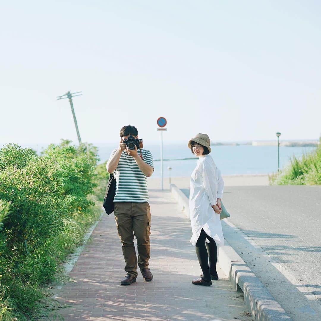 Takafumi Gotoのインスタグラム：「「明日久美浜行こうかな〜」と言って本当来たゴワスと澪ちゃん。いい天気で良かった🌞」