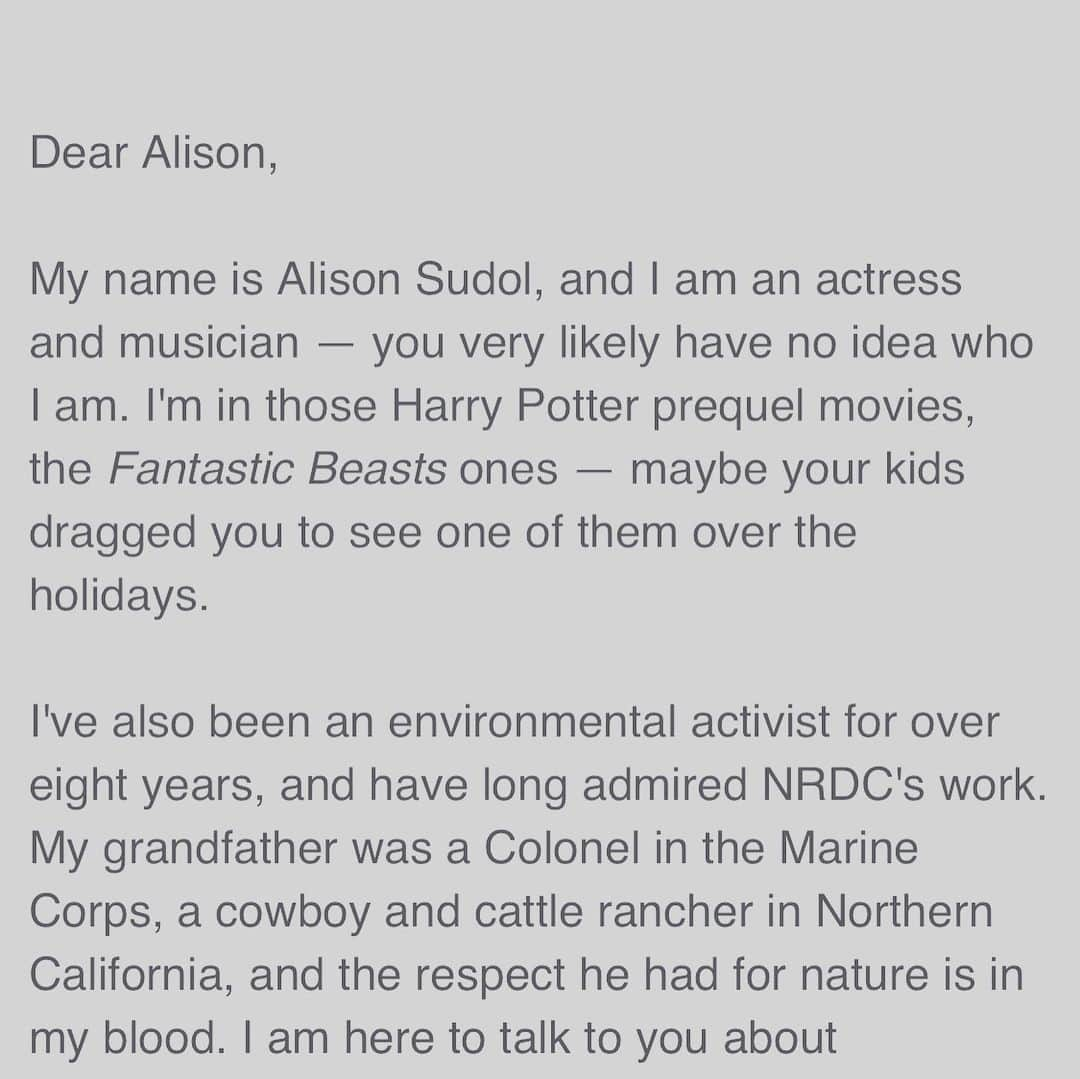 ファイン・フレンジーさんのインスタグラム写真 - (ファイン・フレンジーInstagram)「its very trippy when an email you wrote for the @nrdc_org then comes into your inbox. I am quite proud of this. there’s a lot more I want to say about this. tbc. in the meantime, please visit the NRDC to find out more about the actions needed to be taken to protect these magnificent creatures 🐺 ♥️ ** I actually need to work out how to post a link on here please see my twitter page for a proper link, Instagram is baffling **」5月12日 9時37分 - alisonsudol