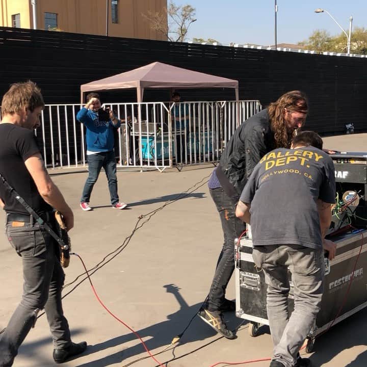 A Place to Bury Strangersのインスタグラム：「Traveling showmen @lerockfest #santiago #chile #soundcheck」