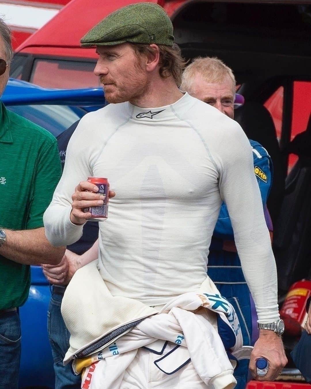 Just Jaredさんのインスタグラム写真 - (Just JaredInstagram)「Michael Fassbender wore a skintight top while racing cars in a hometown event in Ireland! #MichaelFassbender Photos: Backgrid」5月12日 2時53分 - justjared