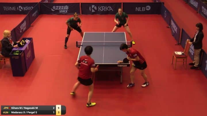 のインスタグラム：「2 x side spin ➕ 1 x Wicked Forehand! What an end to the Women's Doubles Semi Final at the 2019 #ITTFChallenge Slovenia Open! 🏓🇸🇮 Recap all the action at tv.ittf.com 👀」