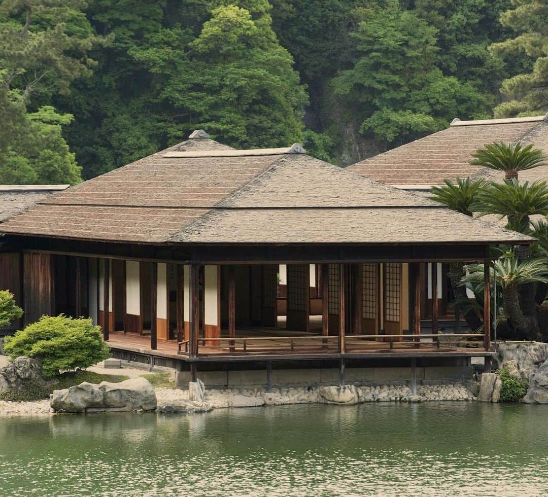 Remiwaさんのインスタグラム写真 - (RemiwaInstagram)「Kikugetsutei è una casa da tè situata nel parco di Ritsurin, famoso per il suo incantevole giardino.  La costruzione di questo giardino è iniziato nel 1625 dal signore del dominio Takamatsu, Ikoma Takatoshi, e fu completata nel 1745, dopo 100 anni di miglioramenti ed estensioni eseguite da cinque capi della famiglia Matsudaira. Il parco è stato aperto al pubblico nel 1875. Kikugetsutei è la più grande delle case da tè nel parco di Ritsurin, letteralmente significa “luna che scolpisce la casa”, proviene dalle parole di un verso di un poeta cinese di epoca Tang: “Io raccolgo un po’ d’acqua in mano e scopro la luna lì a salutarmi”. La casa da tè in linea con lo stile della residenza dei guerrieri!  La seconda Domenica di ogni mese, qui a Kikugetsutei Tea House, è possibile partecipare alla cerimonia del tè “Tsuki-gama”. ☕️🌼🤗 #drink #healthy #hot #ilovetea #instatea #mug #tea #tisana #teacup #teagram #teaholic #tealife #tealove #tealover #tealovers #teaoftheday #teastagram #teatime #goodnight #insta_sleep #instagood #instagoodnight #detox #latenight #luna #moon #moonlight #night #nightowl #nighttime」5月12日 4時15分 - japan_kind_change