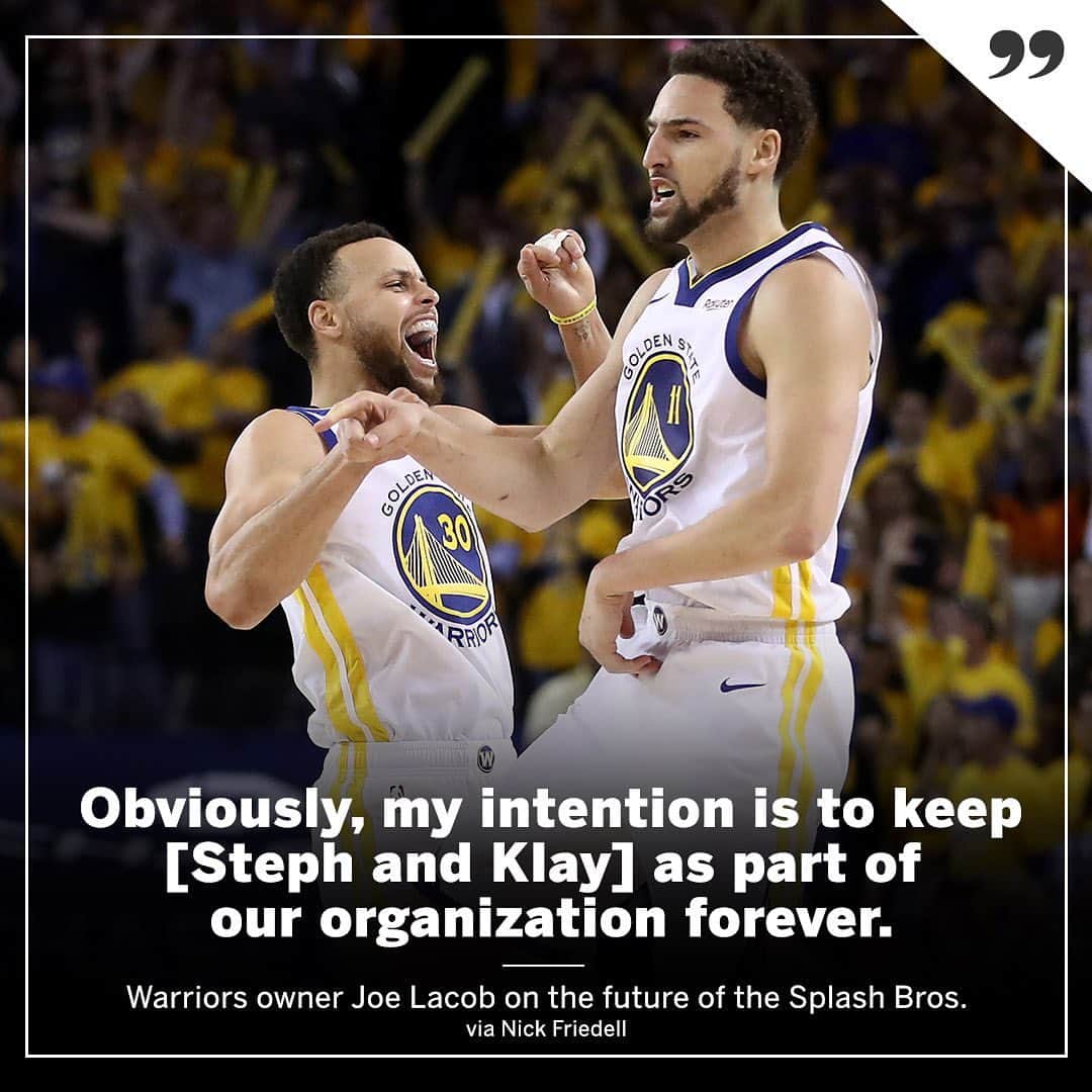 espnさんのインスタグラム写真 - (espnInstagram)「The goal is to keep the Splash Brothers together forever 💦」5月12日 6時48分 - espn