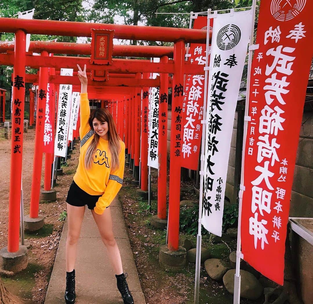 鈴木まりなのインスタグラム：「散歩がてら鬼子母神まで👹」