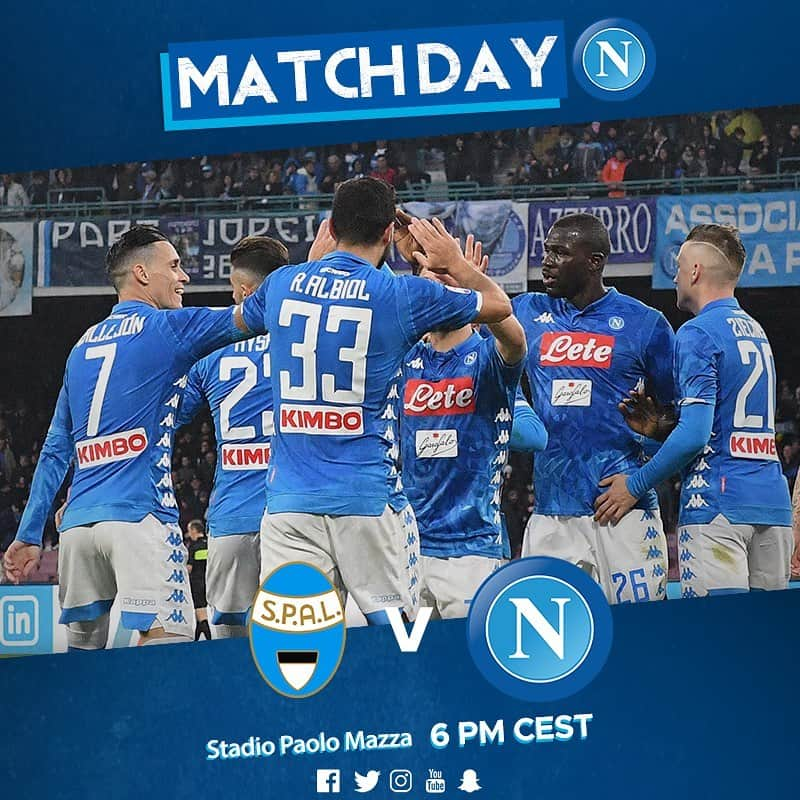 SSCナポリさんのインスタグラム写真 - (SSCナポリInstagram)「📌 May 12 - 6 PM CEST 📍 Stadio Paolo Mazza ⚽️ #SpalNapoli ‪🇮🇹 @SerieA ‬ ‪💙 #ForzaNapoliSempre‬」5月12日 19時04分 - officialsscnapoli