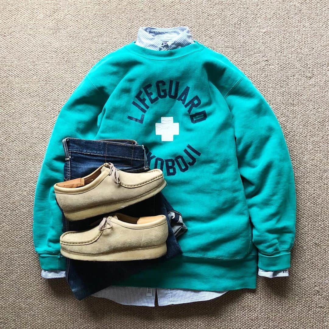 the.daily.obsessionsさんのインスタグラム写真 - (the.daily.obsessionsInstagram)「Today's Outfit. ↓ ＊90's Vintage #Champion Reverse Weave Sweat Shirt ＊#BrooksBrothers "Madison" Candy Stripe Oxford BD-Shirt ＊60's Vintage #Levis #501 #BigE Type-Model ＊#Clarks #Wallabee」5月12日 12時21分 - the.daily.obsessions