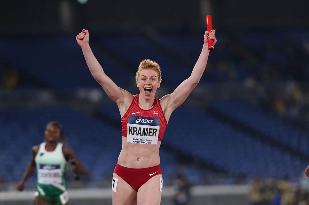 マチルドU・クラマーのインスタグラム：「Still hyped and we are so READY for the final tonight! 🔥 . . Se med på TV2 sport kl 13.37 dansk tid 💫 📸: @rogersedres , @iaaf_athletics」