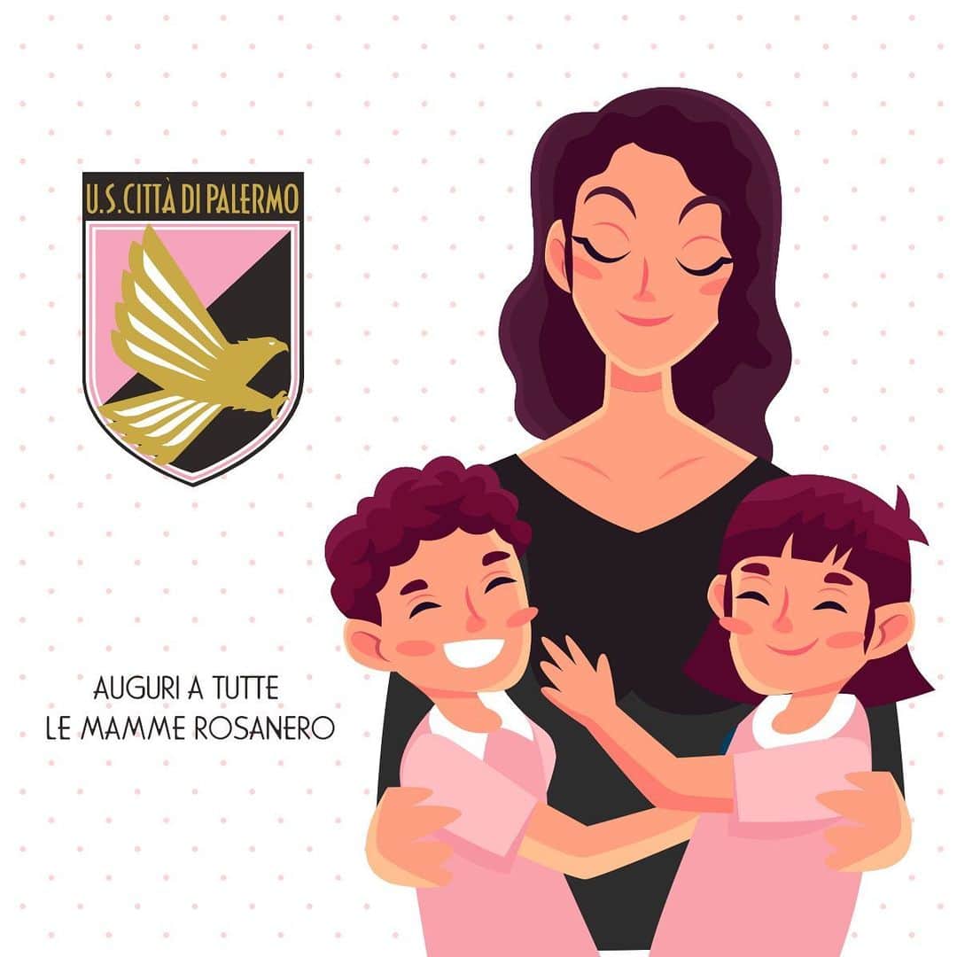 USチッタ・ディ・パレルモのインスタグラム：「Auguri a tutte le mamme rosanero ❤ #mothersday」
