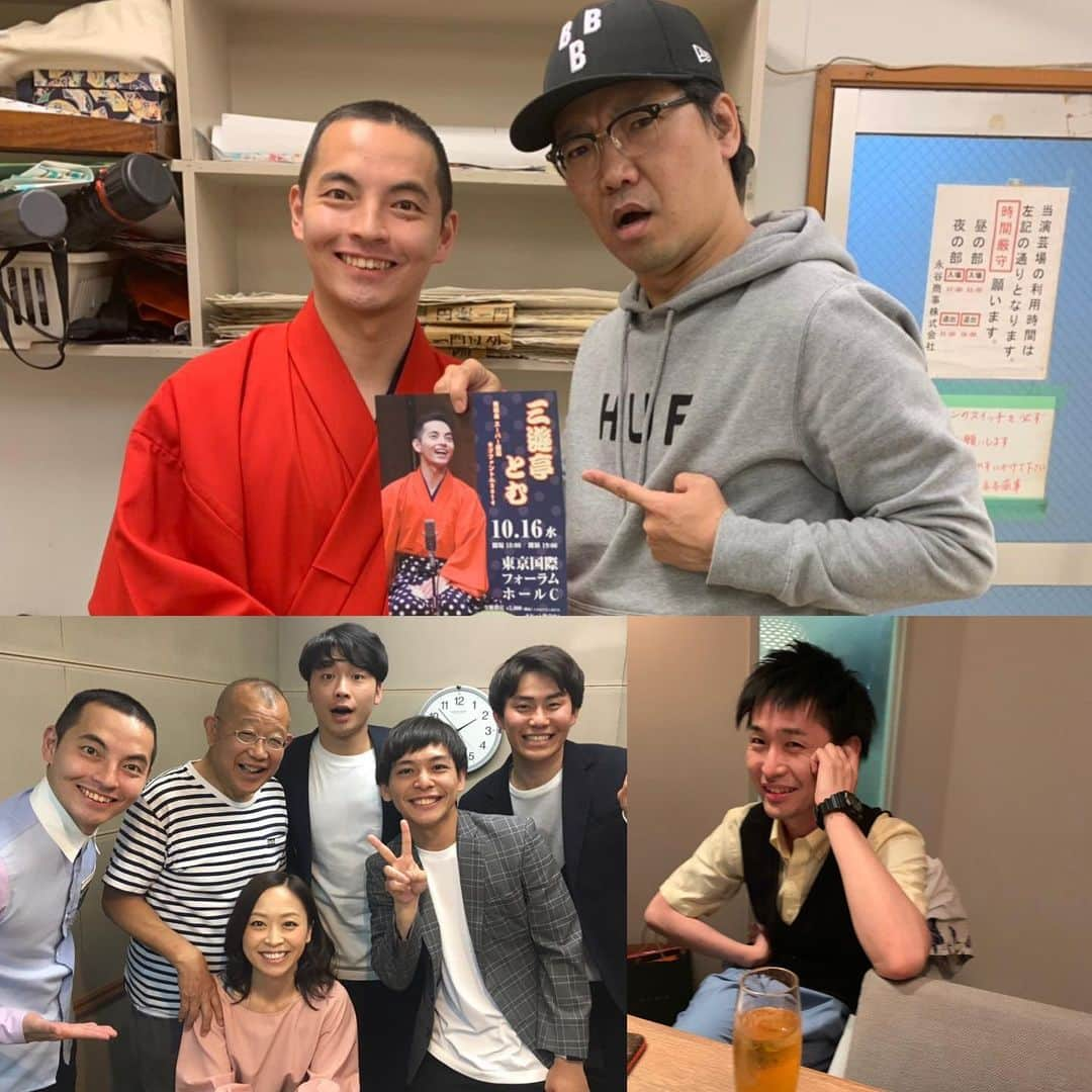 三遊亭とむさんのインスタグラム写真 - (三遊亭とむInstagram)「今週末はユウキロックさんと色々とお話できたり、できたくんとらっ好と子供落語会をやったりでした。 今日は昼間浅草にて結婚式一席！ 新郎新婦が僕のジャティンビーバーという落語を観てくださっていたそうで、わざわざ伊織のタオルにジャティンビーバーの刺繍入り笑 おめでとうございます！  終わってエイベックスの方に誘われて音走連皇居ラン大会へ！結果全体4位！先月の肉離れなければ…悔しい！次回は優勝目指しますっ  そしてそこから平塚へ夕方５時開演で落語！ 皇居出たのが3時34分！ギリギリ。 汗だくのなかで電車へあータオル持ってこればよかった。と！思ったらあるではないか！！ これぞピコ太郎さん風に言うならば僕なりのジャスティンインパクト！早速使わせて頂きました！  今週もヤンタン夜１０時〜 ゲストはさや香のお二人と三ツ廣アナ」5月12日 16時22分 - tomusuetaka