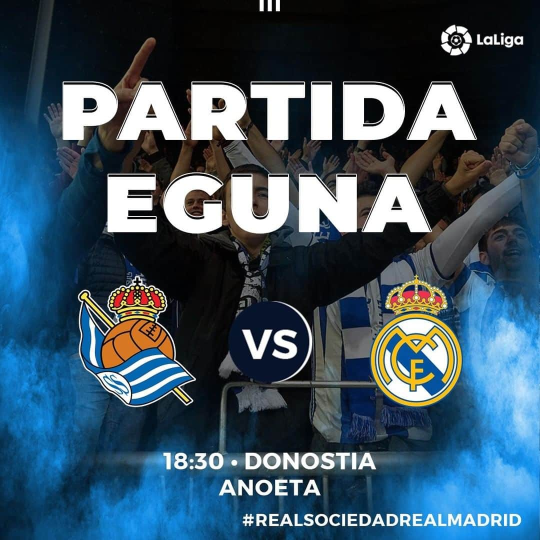 レアル・ソシエダさんのインスタグラム写真 - (レアル・ソシエダInstagram)「⚽ #RealSociedad 🆚 @RealMadrid 🏟 Anoeta ⏰ 18:30 🔊 AUPA REAL!!! 💙⚪ • #RealSociedadRealMadrid #Football #LaLiga #LaLigaSantander #nikezdutbigarrentalderik #yonotengosegundoequipo」5月12日 17時00分 - realsociedad