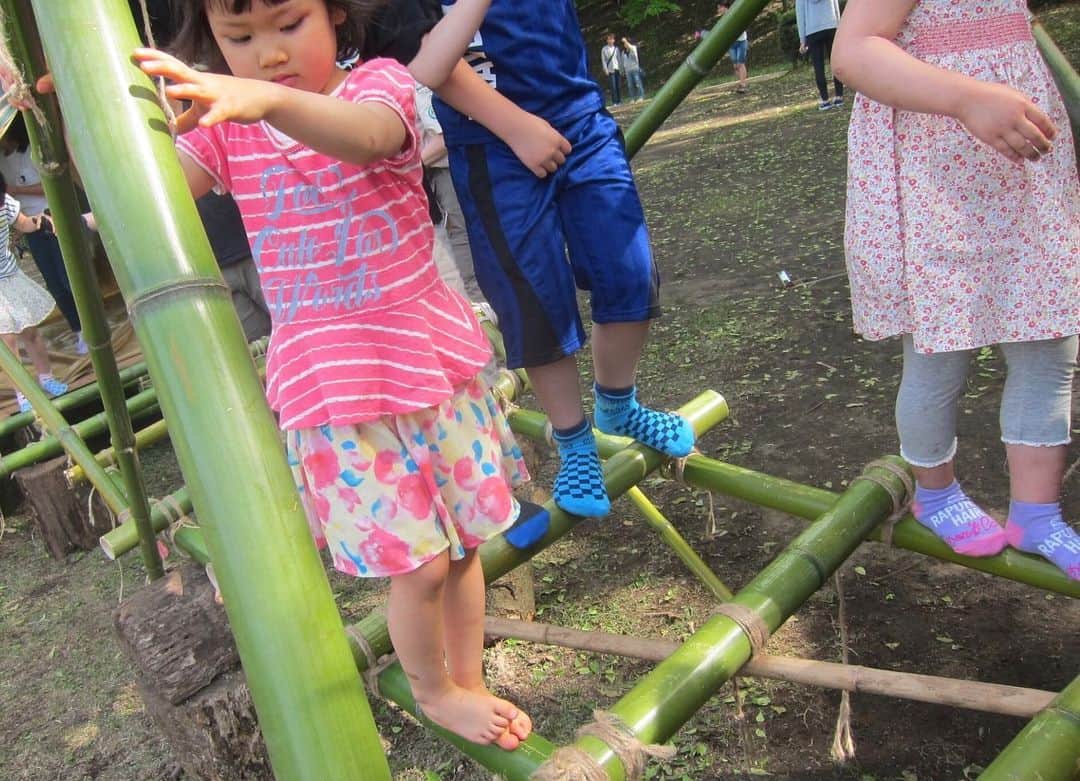 歩りえこさんのインスタグラム写真 - (歩りえこInstagram)「竹で出来た橋を渡ってみよう♪﻿ ﻿ ボーイスカウトの少年少女たちが力を合わせて作った遊び場❣️﻿ ﻿ #お姉ちゃん﻿ #ボーイスカウト﻿ #遊び場﻿ ﻿」5月12日 17時20分 - riekoayumi