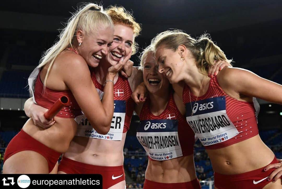 イダ・カーストフさんのインスタグラム写真 - (イダ・カーストフInstagram)「Jeg er evig beæret over at jeg i går var med til at kvalificere holdet til finalen ved World Relays og få VM billetten i hus til Doha senere på året 🙏🏼🙏🏼 Grundet en mindre skade i baglåret sidder jeg over finalen i aften, men jeg er ikke et sekund i tvivl om, at de andre piger vil give den alt hvad de har og gøre det pisse godt i aften! 💪🏼🇩🇰 Derfor vil jeg opfordre alle til at se med i dag kl 13.37 dansk tid på TV2 sport!⭐️ • • @the_danish_relayteam @iaafyokohama19 #vmdoha #vm2019 #worldrelays #purehappiness #yokohama19  #nationalteam #japan #oneteam #yokohama #worldrelays #worldrelays2019 #worldrelaysyokohama #relay #4x100 #training #athlete #athletics #sprint #running #denmark #danish #girl #final」5月12日 17時24分 - idakkarstoft