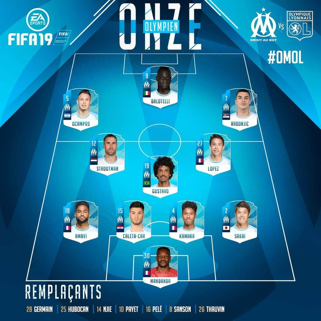 オリンピック・マルセイユさんのインスタグラム写真 - (オリンピック・マルセイユInstagram)「XI de départ | #OMOL 🔵⚪️ Un seul maître-mot: ALLEZ L’OM ! 🔥」5月13日 3時13分 - olympiquedemarseille