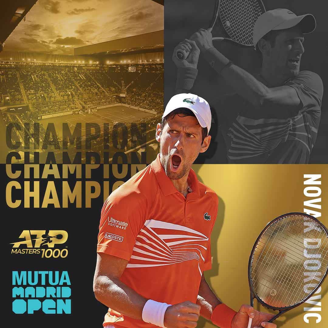 ATP World Tourさんのインスタグラム写真 - (ATP World TourInstagram)「DJOKOVIC DELIVERS IN MADRID 🏆 @djokernole is the 2019 @mutuamadridopen champion 🙌」5月13日 3時14分 - atptour