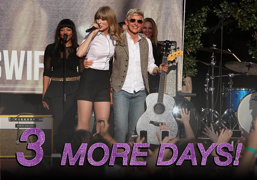 エレン・デジェネレスさんのインスタグラム写真 - (エレン・デジェネレスInstagram)「3 more days! 3 more days! 3 more days! @TaylorSwift」5月13日 3時45分 - ellendegeneres