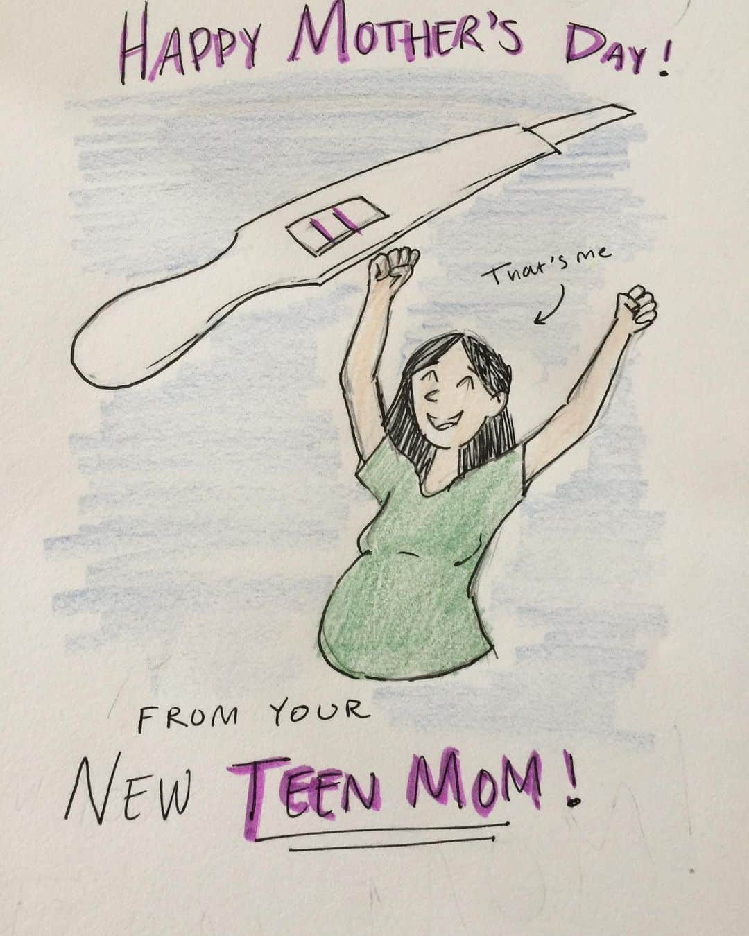 ヘザー・マクドナルドのインスタグラム：「From my daughter Mackenzie Swipe Rt to see her real card to me. I’m so lucky to have such a sweet, funny and smart daughter.  She drew this too. Yes, I did not give birth to her so therefore,  I am her step mother but I only feel comfortable calling her my daughter. To all the moms and stepmoms, aren’t we so lucky to be loved by the children we love.  #happymothersday」