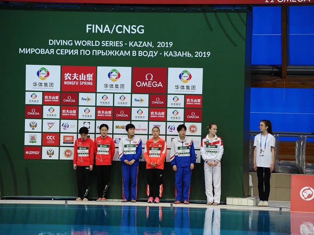 金戸凜さんのインスタグラム写真 - (金戸凜Instagram)「DWS in Kazan is over! ・ WS初決勝、めっちゃいい経験させて貰えました！ まだまだこれから！来週のロンドンも頑張ります！ ・ I was 5th place in my first WS Final! Next stop >> Final leg my dream city London🇬🇧♥️ ・ ・ #dws #2019 #kazan #russia #diving #next #london」5月13日 4時17分 - rin.kaneto