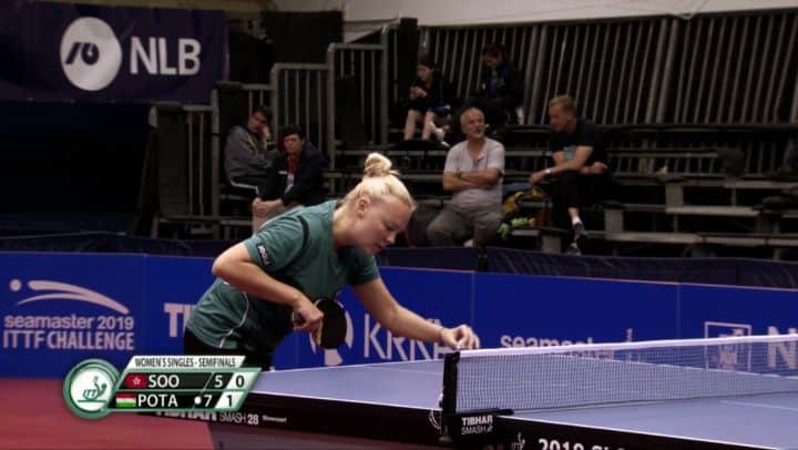 のインスタグラム：「Georgina Pota summoning  the spirit of Budapest 🇭🇺 with a great rally and an amazing 4-3 victory over Minnie Soo! 🇭🇰 She makes the final of the 2019 #ITTFChallenge Slovenia Open! 💪🏻💪🏻」
