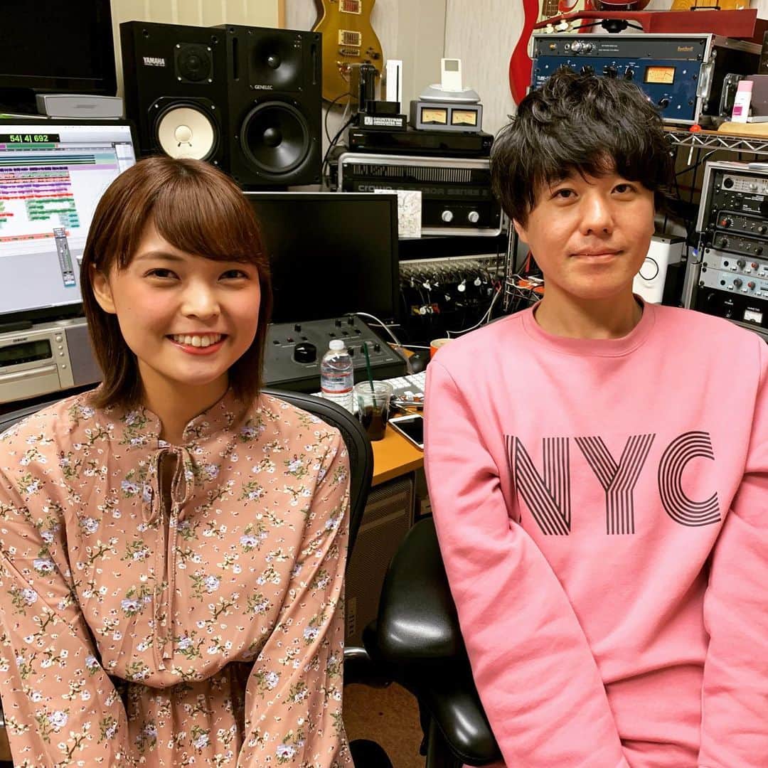 RAM RIDERのインスタグラム：「バカリズムライブ「image」千秋楽おつかれさまでした。今年のエンディングテーマ「just imagine」はかえぽに歌っていただきました。引き続き僕の作品もよろしくおねがいします。#バカリズムライブ  かえでさんとレコーディングスタジオにて。」