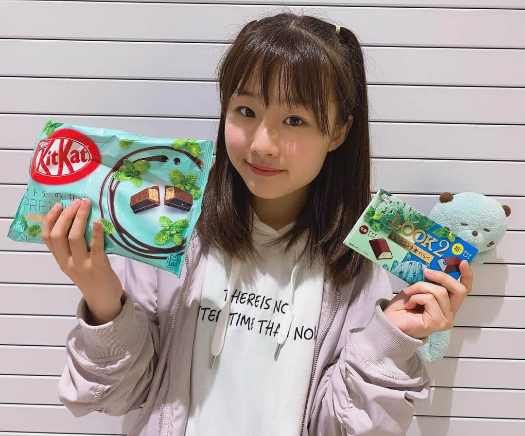 新倉愛海さんのインスタグラム写真 - (新倉愛海Instagram)「チョコミントゲット(*´-`)💓 チラみん太くん！！！ #アプガ2 #新倉愛海 #チョコミント #チョコミン党 #今日のみん太くん」5月12日 22時37分 - ami_niikura_uug2ki