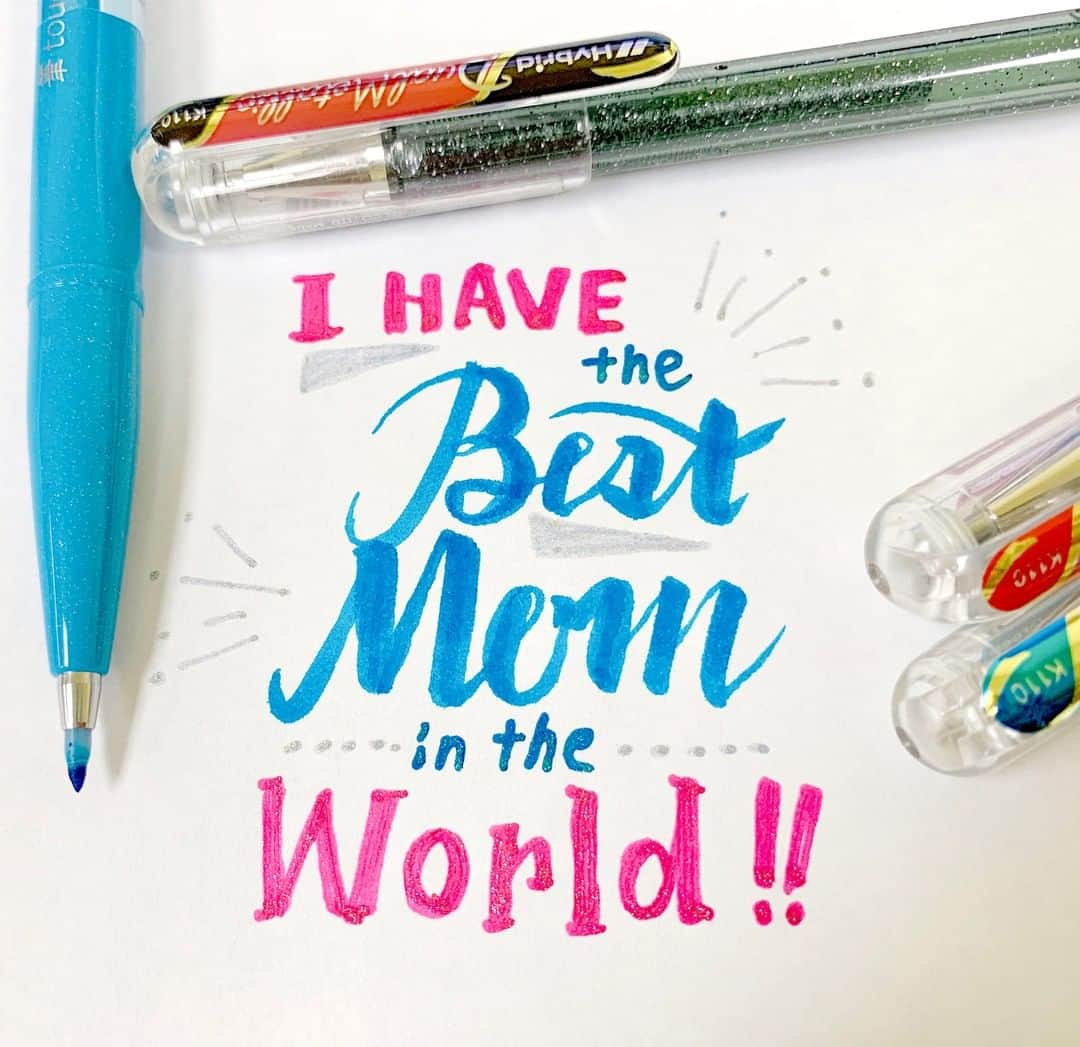 Pentel Canadaさんのインスタグラム写真 - (Pentel CanadaInstagram)「⁣ Happy mother's day!💕🖊 Product details: ⁣ Sigh Pen Brush / SES15C⁣ Dual Metallic / K110⁣ ->Check the product details from the biolink @pentelcanada⁣」5月12日 23時00分 - pentelcanada