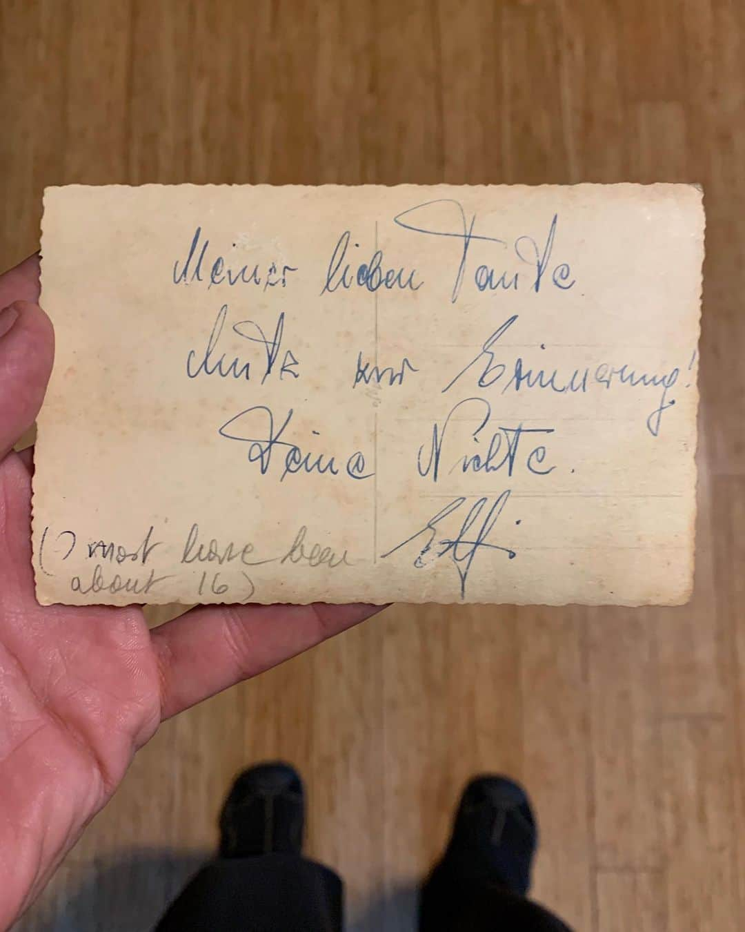 ジョン・スタンメイヤーさんのインスタグラム写真 - (ジョン・スタンメイヤーInstagram)「This photograph of my mother is always present. Today I took it out of its frame never noticing there were two notes on the back, one written by someone who might have been her niece or nephew because it reads “Meiner lieber Tante…” or My dear Aunt…”. The rest I cannot read clear enough their handwriting. Her note is there too, where she writes this photograph was taken when she was likely 16 years old. Today is also my son’s birthday - he became 16 this morning. Amazing how moments align, in purpose and deeper meaning. Happy Mother’s Day, Mother, and to my son, @konstantinstanmeyer, Happiest of birthday’s, every day. Every moment. - #mothersday2019 #mothersday #familyphoto #missyou #love #happybirthday」5月12日 23時44分 - johnstanmeyer