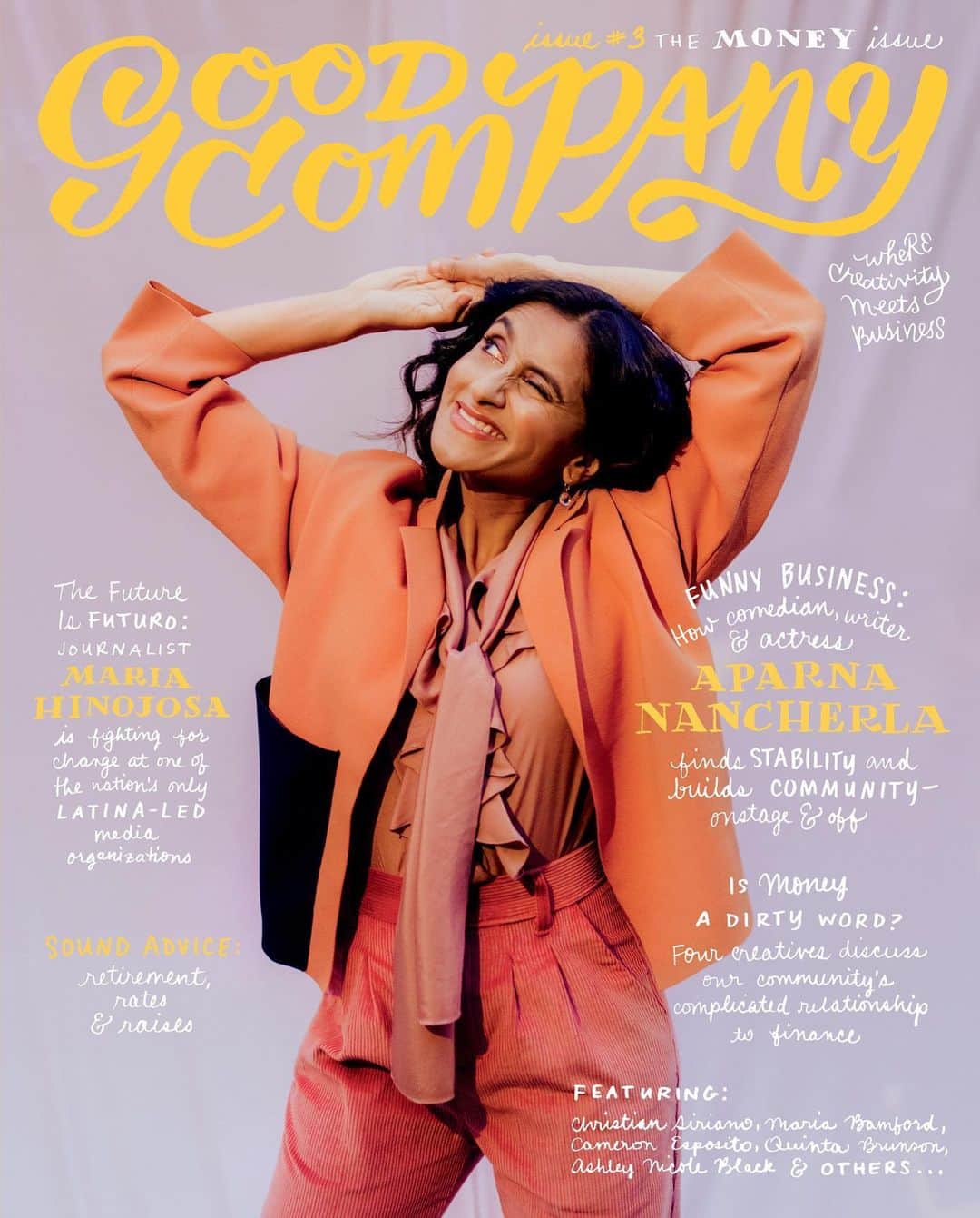 Grace Bonneyのインスタグラム：「✨It’s almost here! This Tuesday the brand new issue of @goodcompanyzine will be on stands and it’s dedicated to the topic of MONEY 💴 What’s inside? Feature interviews with @aparnapkin @ashnb1 @mariabamfordcomedy @maria_la_hinojosa @quintab @csiriano and so many more. We also have an entire section devoted to practical how-to and 101 guides to financial topics like: Financial planning for entrepreneurs and freelancers, how to know your worth, how to negotiate salary and raises, saving for retirement, and how to find YOUR own version of financial freedom. This is without a doubt our best issue yet and I am SO proud of what our team of 65+ contributors have created. You can pre-order an issue at the link above and check out my stories above to swipe up for indie bookstores carrying this issue (and our first two)! Stay tuned for a giveaway on Tuesday, too! #goodcompanymag #keepprintalive #indiemags #inthecompanyofwomen #womeninmedia #GoodCoMoney」