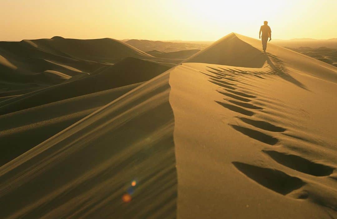 National Geographic Creativeさんのインスタグラム写真 - (National Geographic CreativeInstagram)「Photo by @salvarezphoto | A trekker walks over the sand dunes of Ash Samat, Oman. #SandDunes #Oman」5月13日 1時50分 - natgeointhefield