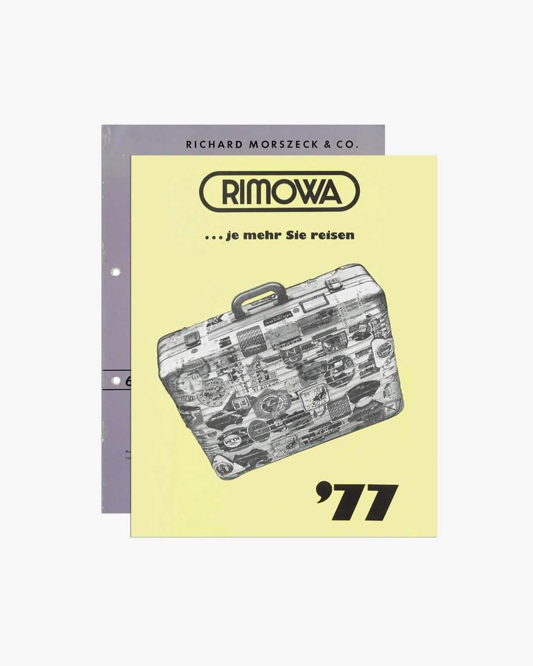 リモワさんのインスタグラム写真 - (リモワInstagram)「In 1977, RIMOWA introduced the first sticker-clad suitcase into one of its advertising catalogues, showcasing the community’s longstanding trend of using stickers to track their destinations.  #rimowa #rimowaarchive」5月13日 2時00分 - rimowa