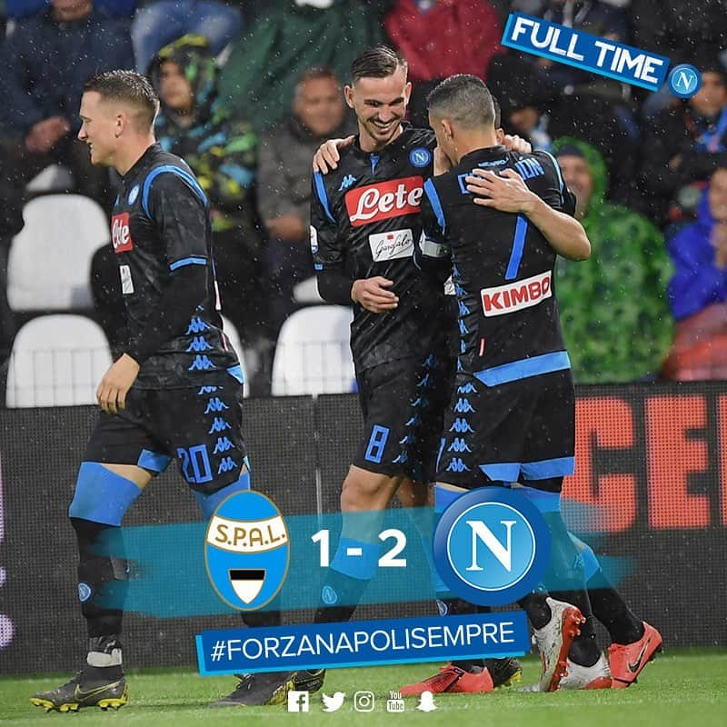 SSCナポリさんのインスタグラム写真 - (SSCナポリInstagram)「📌 Partita finita❗️💪🏻 ‪⚽️ ‬#SpalNapoli ‪1-2‬ ‪🇮🇹 @SerieA ‬ ‪💙 #ForzaNapoliSempre‬」5月13日 2時55分 - officialsscnapoli