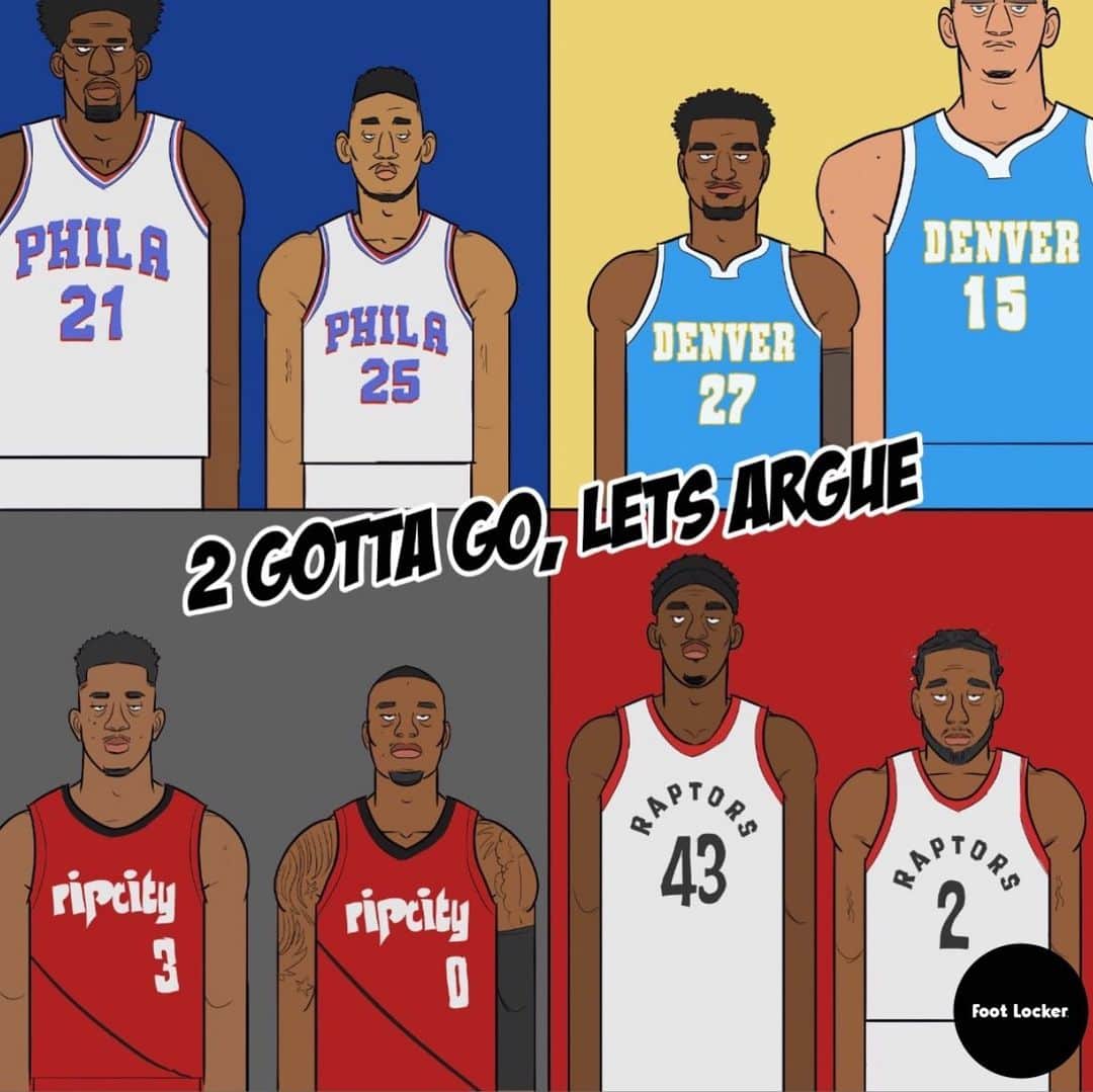 のインスタグラム：「2 Gotta Go! Which two teams miss the conference finals, which two make it? #LockedIn by @karmoruu」