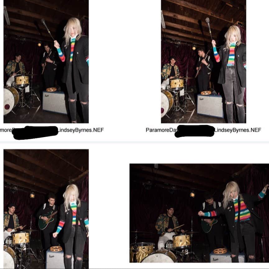 Paramoreのインスタグラム：「this was safer than the dropbox link. photos by @lindseybyrnes」