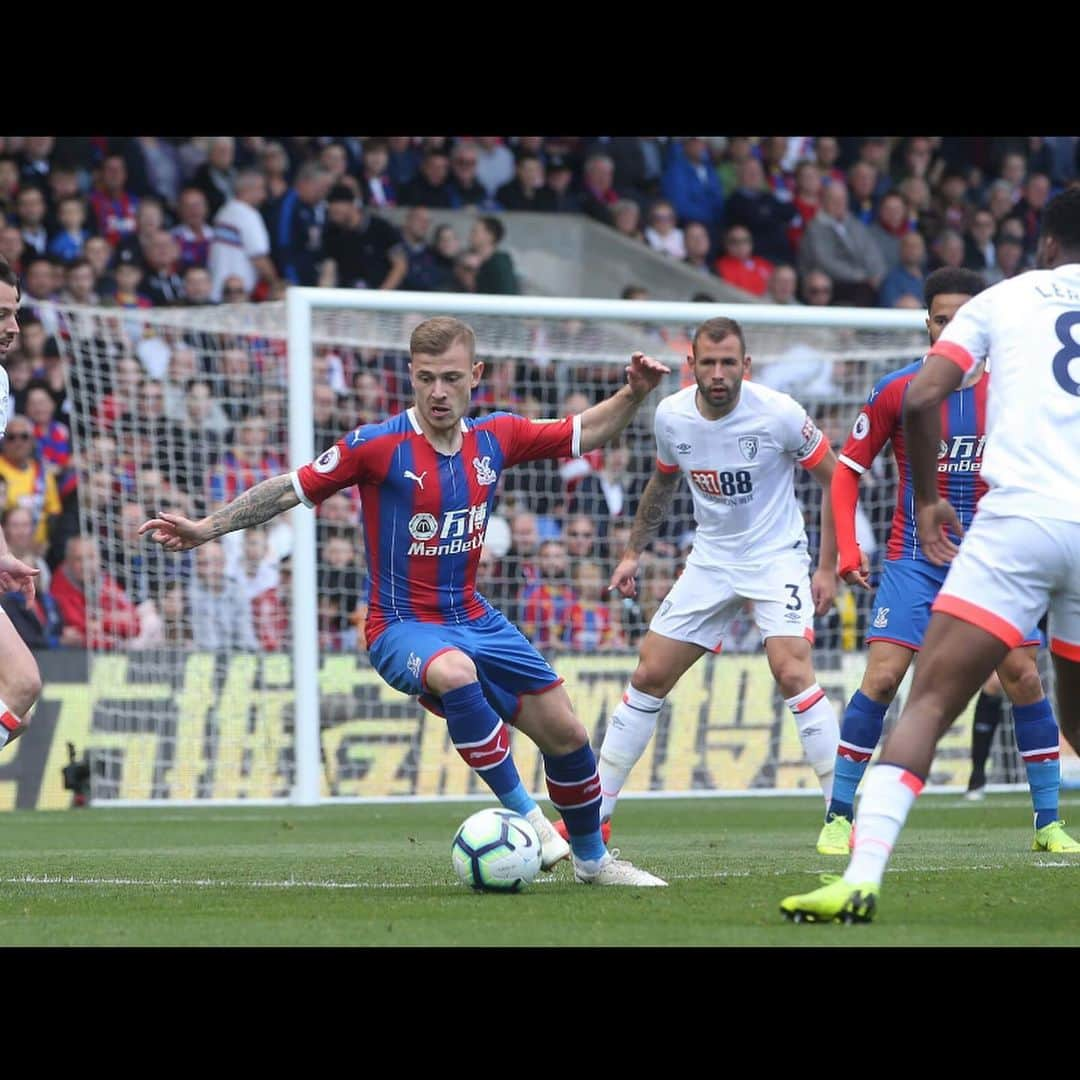 マックス・マイヤーのインスタグラム：「What a great game to finish the season!! 👌🏽🔴🔵🦅 Thanks for the fantastic support👏🏽 #premierleague#homewin#selhurst#eagle」