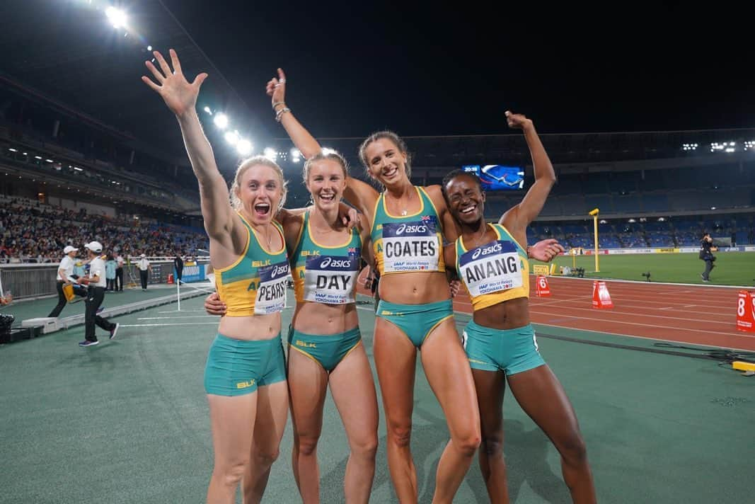 Naa Anangさんのインスタグラム写真 - (Naa AnangInstagram)「6th in the final, best Australian Women’s 4x100m performance in a championships in 27 years, fasted time in 19 years, qualified for World Championships in Doha and 3rd fastest Aus time ever!! 🤯 So proud of these girls and what we’ve achieved in only a month and so blessed to know each of them. Until next year Japan 😉✌️ #wheresStan #runningwithmyRabbi」5月13日 10時46分 - ohyeahnaa