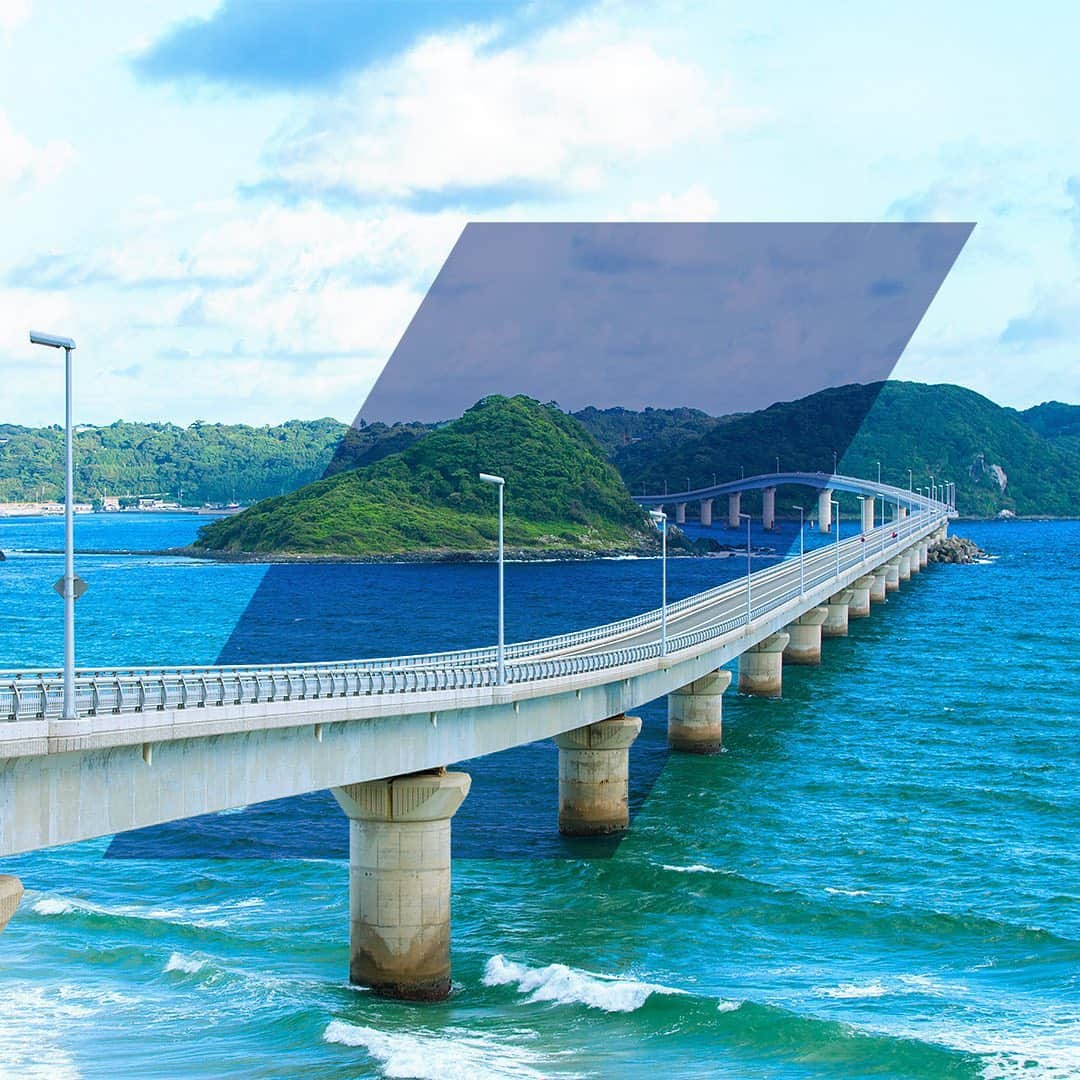 All Nippon Airwaysさんのインスタグラム写真 - (All Nippon AirwaysInstagram)「How would we describe Tsunoshima Ohashi Bridge? Blue-tiful! 💙」5月13日 22時18分 - allnipponairways